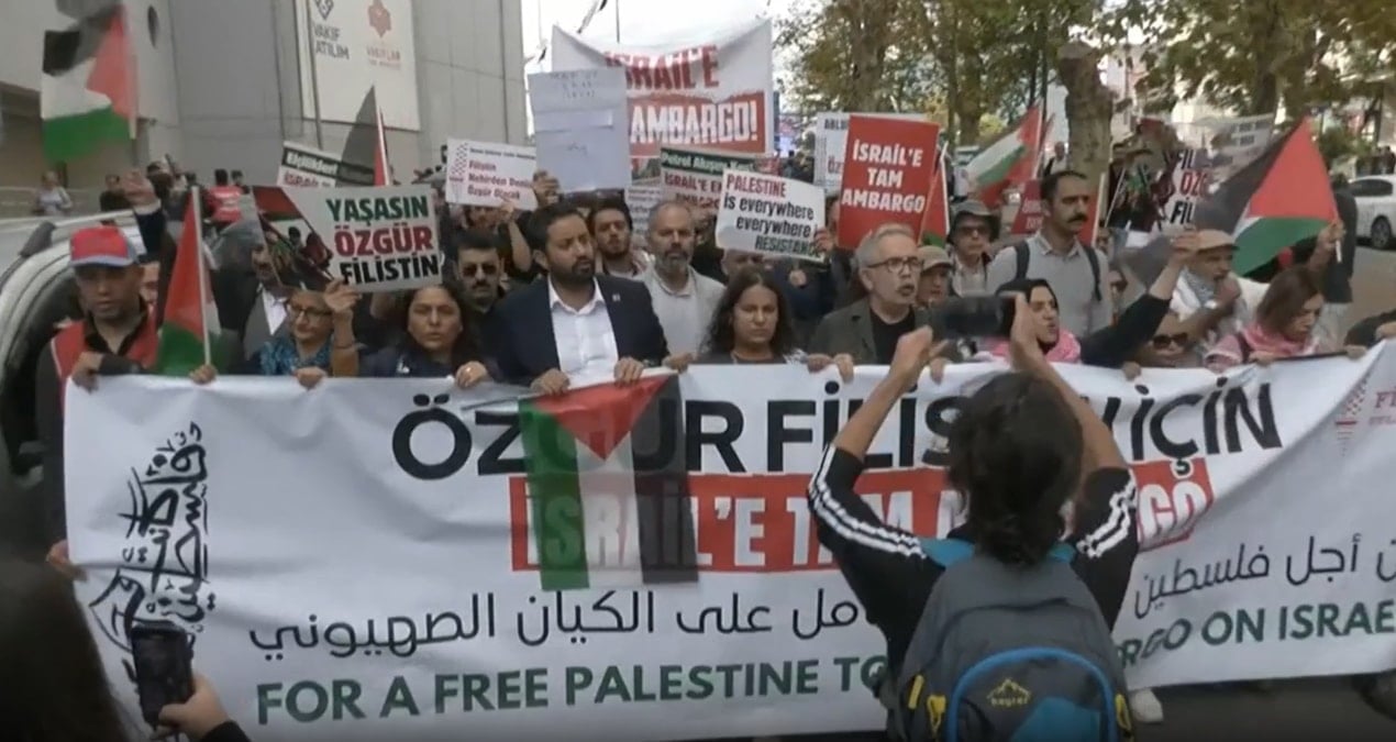 İstanbul’da binler Gazze için yürüdü