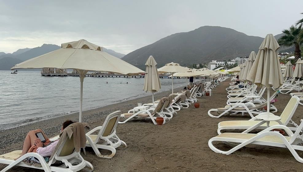 Marmaris’te yağmur ve deniz keyfi bir arada