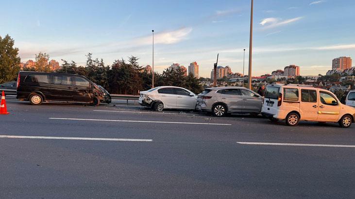 TEM Otoyolu’nda zincirleme kaza! Trafik durma noktasına geldi