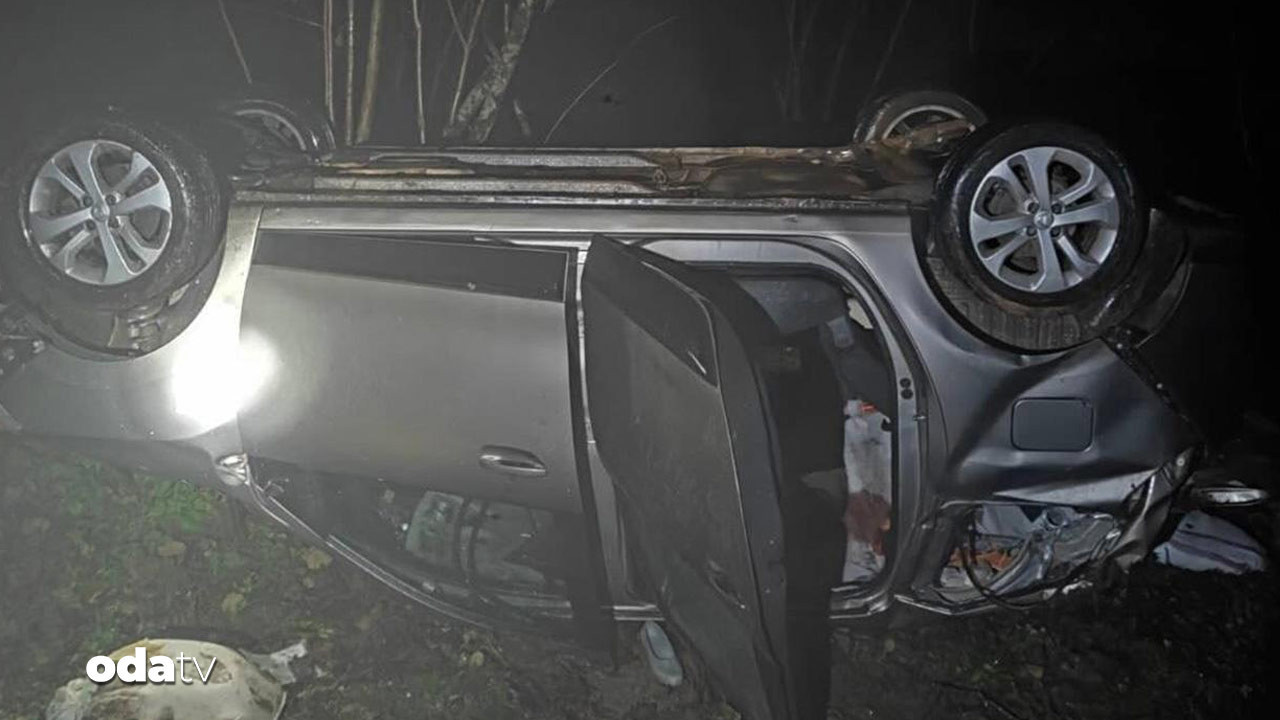 Kontrolden çıkan araç 20 metrelik uçuruma düştü