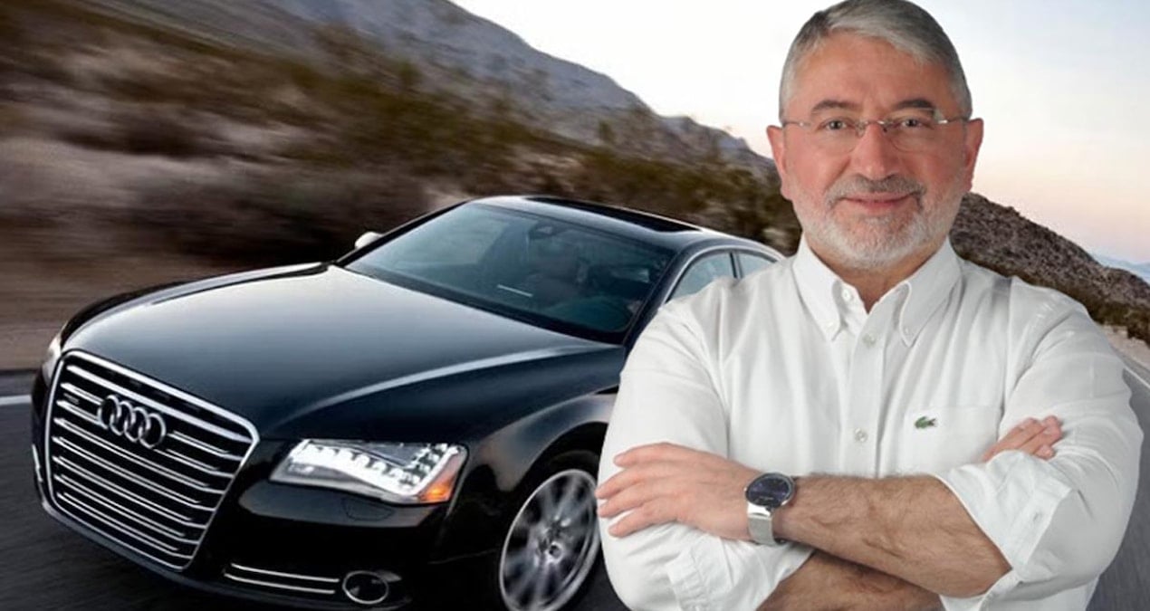 Reklamlarda otobüsle işe giden Başkan altına son model AUDI çekti